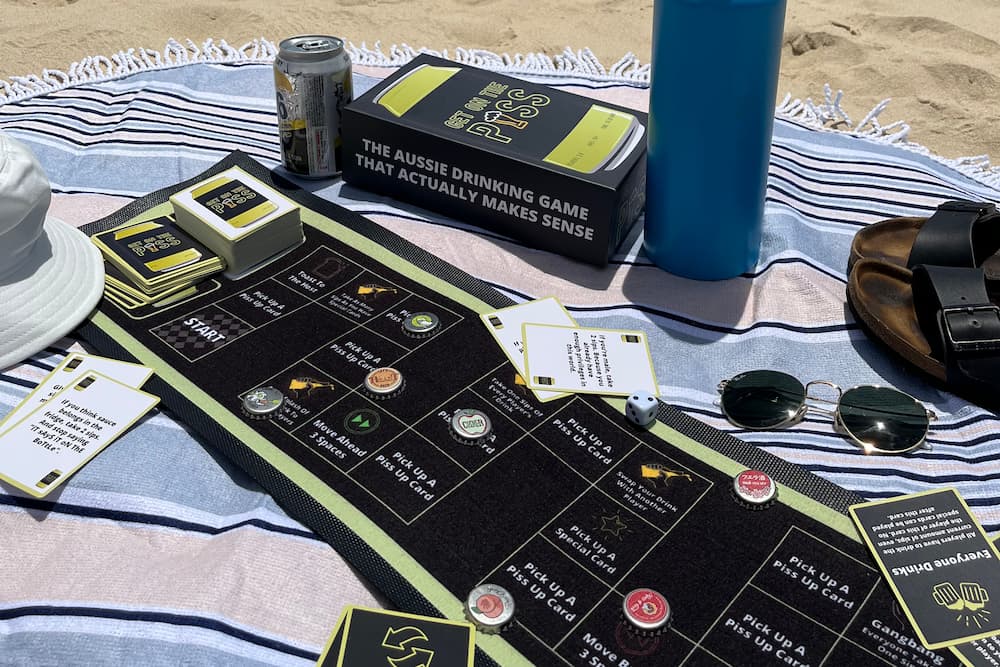 Game Spread On The Beach | Drinking Board Games